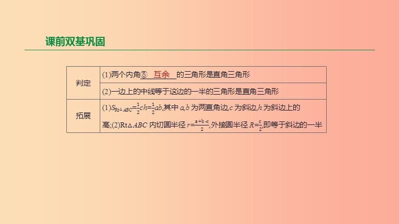 2019年中考数学专题复习 第四单元 三角形 第20课时 直角三角形与勾股定理课件.ppt_第3页