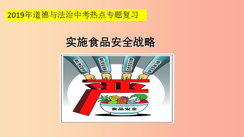 2019中考道德与法治专题复习 实施食品安全战略课件.ppt_第1页