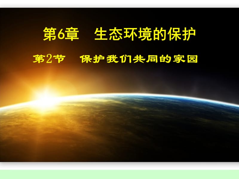 保护我们共同的家园.ppt_第1页