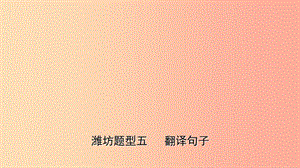 山東省2019年中考英語(yǔ)題型專(zhuān)項(xiàng)復(fù)習(xí) 題型五 翻譯句子課件.ppt