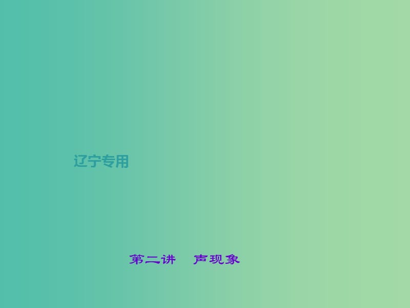 中考物理总复习 第二讲 声现象课件.ppt_第1页