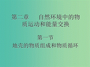 陜西省藍(lán)田縣高中地理 第二章 自然環(huán)境中的物質(zhì)運(yùn)動(dòng)和能量交換 第一節(jié) 地殼的物質(zhì)組成和物質(zhì)循環(huán)（1）課件 湘教版必修1.ppt