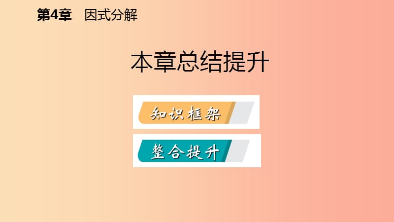 2019年春七年级数学下册 第4章 因式分解本章总结提升课件（新版）浙教版.ppt_第2页