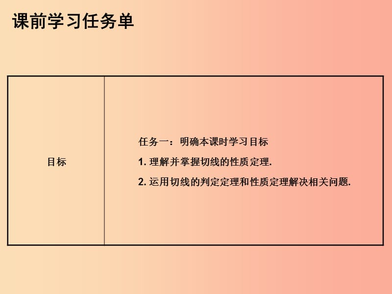 2019年秋九年级数学上册 第二十四章 圆 第46课时 切线的性质（小册子）课件 新人教版.ppt_第2页