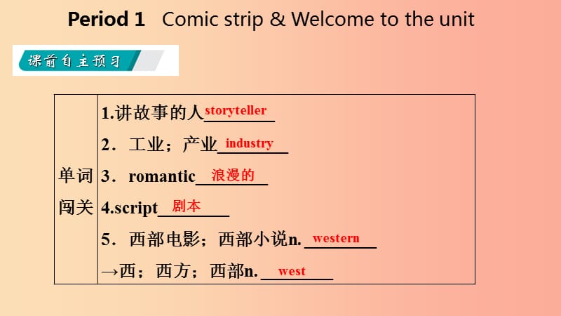 2019年秋九年级英语上册Unit7FilmsPeriod1Comicstrip&ampWelcometotheunit导学课件1新版牛津版.ppt_第3页