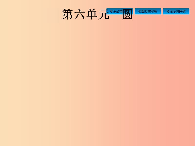 安徽省2019年中考數(shù)學(xué)總復(fù)習(xí) 第一篇 知識 方法 固基 第六單元 圓 第22講 圓的有關(guān)概念及性質(zhì).ppt_第1頁