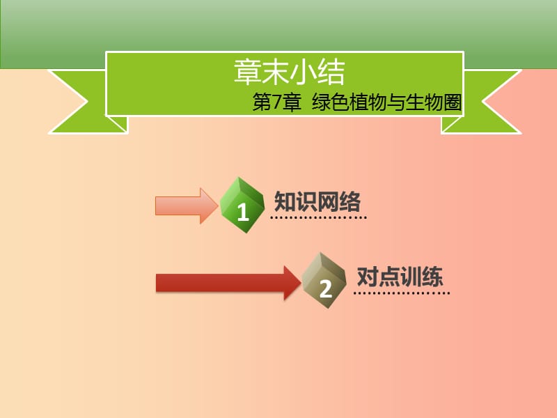 2019年秋季七年级生物上册第三单元第7章绿色植物与生物圈章末小结习题课件（新版）北师大版.ppt_第2页