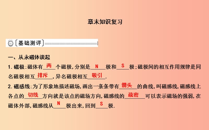 2019年九年级物理下册 第16章 电磁铁与自动控制章末知识复习课件（新版）粤教沪版.ppt_第1页