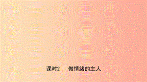 河北省2019年中考道德與法治 專題復習一 傳承優(yōu)秀文化 踐行核心價值觀（課時2做情緒的主人）課件.ppt