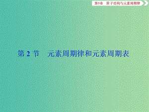 2019屆高考化學一輪復習 第5章 原子結構與元素周期律 第2節(jié) 元素周期律和元素周期表課件 魯科版.ppt