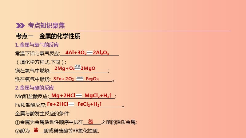 2019年中考化学一轮复习第九单元金属第15课时金属的化学性质课件鲁教版.ppt_第2页