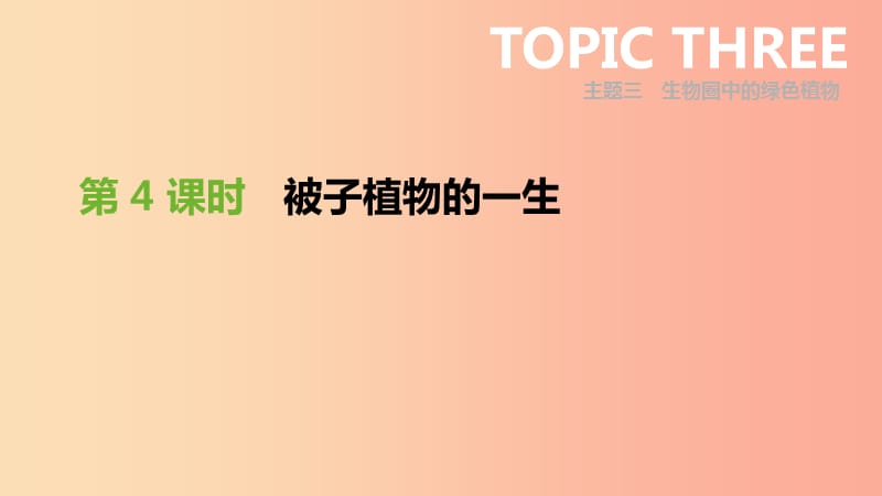 廣東省2019年中考生物 主題復(fù)習(xí)三 生物圈中的綠色植物 第04課時 被子植物的一生課件.ppt_第1頁