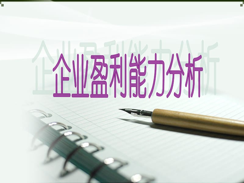 企业盈利能力分析.ppt_第1页