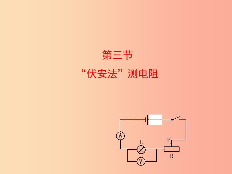 湖南省九年級(jí)物理全冊(cè) 17.3電阻的測(cè)量課件 新人教版.ppt_第1頁(yè)