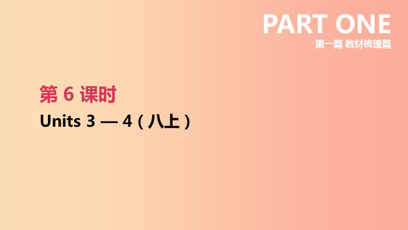 江蘇省2019年中考英語一輪復(fù)習(xí) 第一篇 教材梳理篇 第06課時 Units 3-4（八上）課件 牛津版.ppt_第1頁