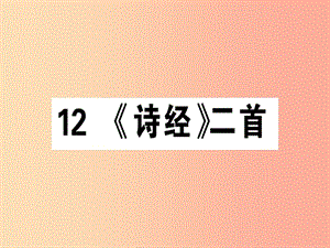 （廣東專版）2019春八年級語文下冊 第三單元 12《詩經(jīng)》二首習(xí)題課件 新人教版.ppt