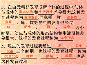 吉林省通化市八年級生物下冊 7.1.3兩棲動物的生殖和發(fā)育課件 新人教版.ppt