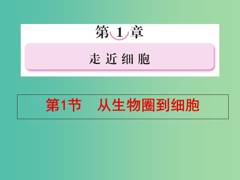 陕西省蓝田县高中生物第一章走近细胞1.1从生物圈到细胞课件2新人教版必修1 .ppt_第1页