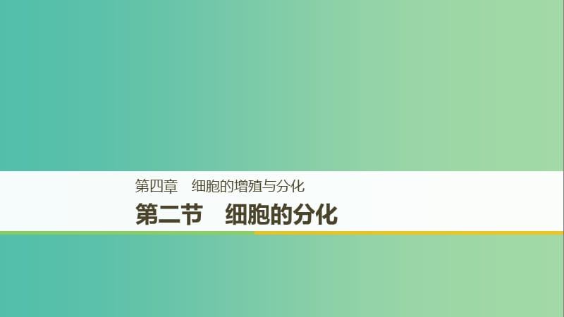 2018-2019版高中生物 第四章 細(xì)胞的增殖與分化 第二節(jié) 細(xì)胞的分化課件 浙科版必修1.ppt_第1頁