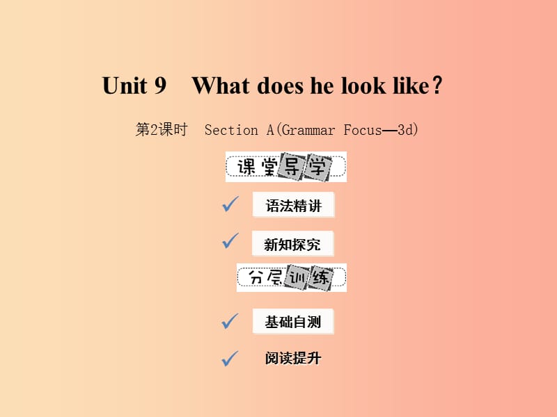 七年级英语下册 Unit 9 What does he look like（第2课时）Section A（Grammar Focus-3d）课件 新人教版.ppt_第1页