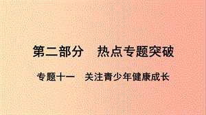 （安徽專版）2019中考道德與法治復(fù)習(xí) 第二部分 熱點(diǎn)專題突破 專題十一 關(guān)注青少年健康成長(zhǎng)課件.ppt