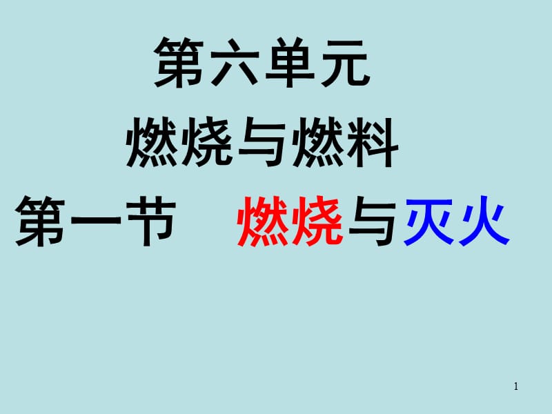 初中化学燃烧和灭火ppt课件_第1页