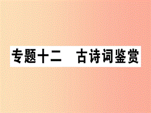 （通用版）2019年七年級語文上冊 專題十二 古詩詞鑒賞課件 新人教版.ppt