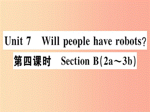 （广东专版）八年级英语上册 Unit 7 Will people have robots（第4课时）新人教 新目标版.ppt