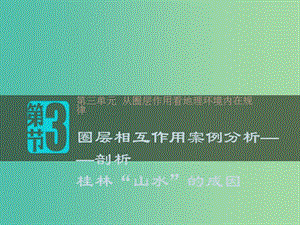 2018-2019版高中地理 第三單元 從圈層作用看地理環(huán)境內(nèi)在規(guī)律 3.3 圈層相互作用案例分析——剖析桂林“山水”的成因課件 魯教版必修1.ppt