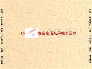 2018-2019學年高中語文 第4單元 16 春夜宴諸從弟桃李園序課件 粵教版選修《唐宋散文選讀》.ppt