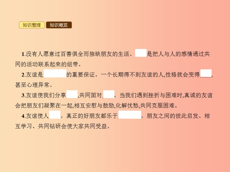 七年级政治下册 第二单元 让我们真情互动 第六课 珍视友谊 第2框 感受友谊课件 北师大版.ppt_第3页