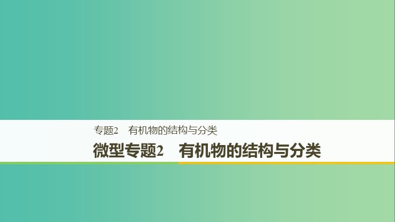 2018-2019版高中化學(xué) 專題2 有機物的結(jié)構(gòu)與分類 微型專題2 有機物的結(jié)構(gòu)與分類課件 蘇教版選修5.ppt_第1頁