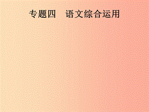 （課標通用）安徽省2019年中考語文總復習 第1部分 專題4 語文綜合運用課件.ppt