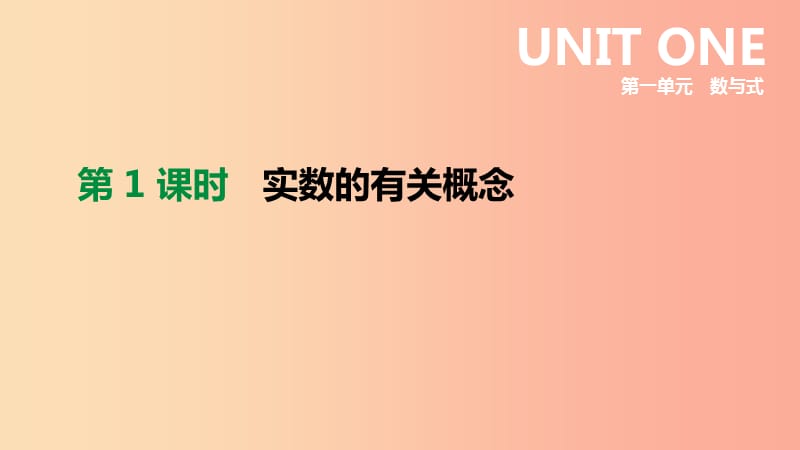 2019年中考数学总复习 第一单元 数与式 第01课时 实数的有关概念课件 湘教版.ppt_第1页