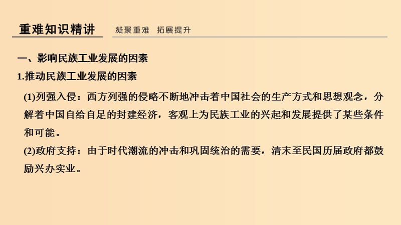 （浙江专用）2018-2019学年高中历史 专题二 近代中国资本主义的曲折发展专题提升课件 人民版必修2.ppt_第3页