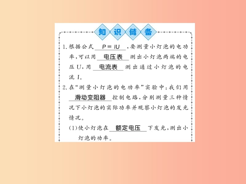 （貴州專(zhuān)用）2019年九年級(jí)物理全冊(cè) 第16章 第3節(jié) 測(cè)量電功率課件（新版）滬科版.ppt_第1頁(yè)