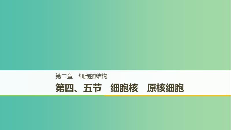 2018-2019版高中生物 第二章 細(xì)胞的結(jié)構(gòu) 第四節(jié) 細(xì)胞核 第五節(jié) 原核細(xì)胞課件 浙科版必修1.ppt_第1頁(yè)