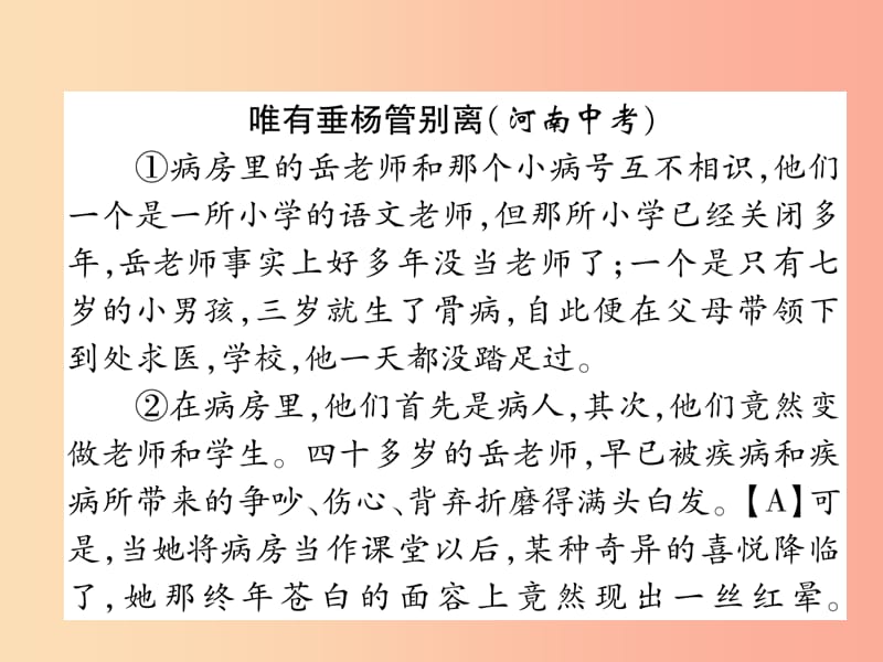 2019年九年级语文上册 双休作业八习题课件 新人教版.ppt_第2页