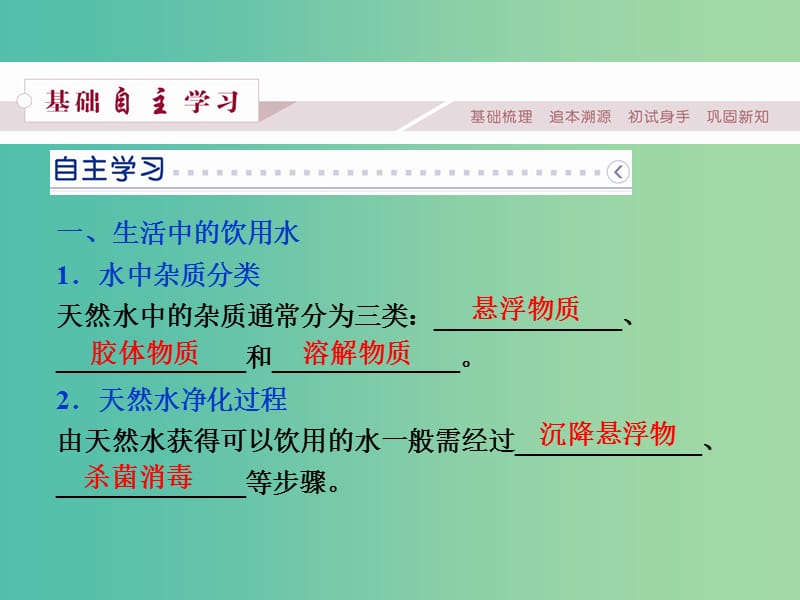 高中化学 专题1 洁净安全的生存环境 第二单元 水资源的合理利用课件 苏教版选修1 .ppt_第3页