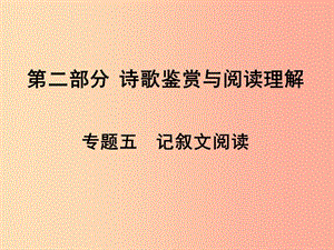 湖南省2019中考語文面對面 專題五 記敘文閱讀復習課件.ppt