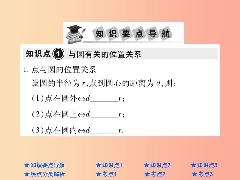 2019年中考数学总复习 第一部分 基础知识复习 第6章 圆 第2讲 与圆有关的位置关系课件.ppt_第2页