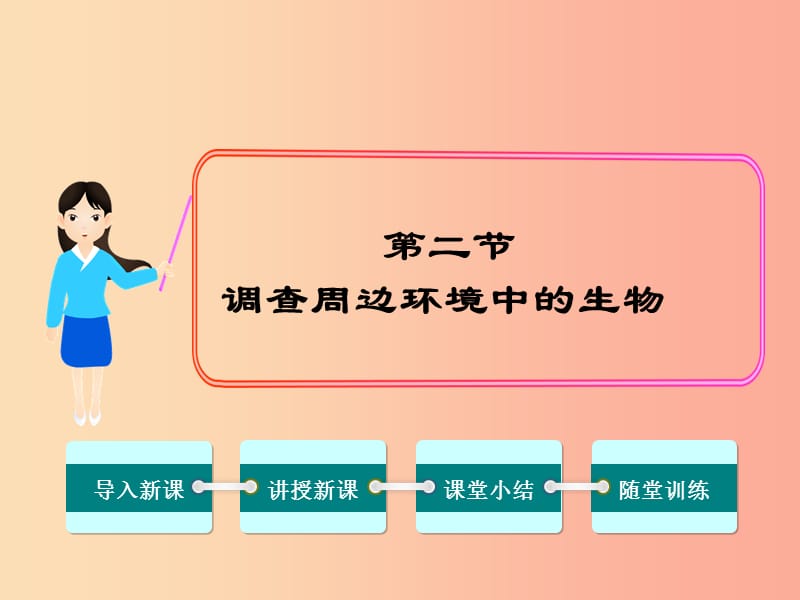 七年級生物上冊 第一單元 第一章 第二節(jié) 調(diào)查周邊環(huán)境中的生物課件 新人教版.ppt_第1頁