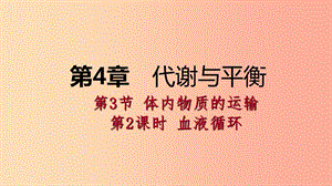 2019年秋九年級(jí)科學(xué)上冊(cè) 第4章 代謝與平衡 第3節(jié) 體內(nèi)物質(zhì)的運(yùn)輸 第2課時(shí) 血液循環(huán)課件（新版）浙教版.ppt