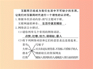 （黃岡專版）2019年八年級語文上冊 第四單元 綜合性學(xué)習(xí) 我們的互聯(lián)網(wǎng)時代習(xí)題課件 新人教版.ppt