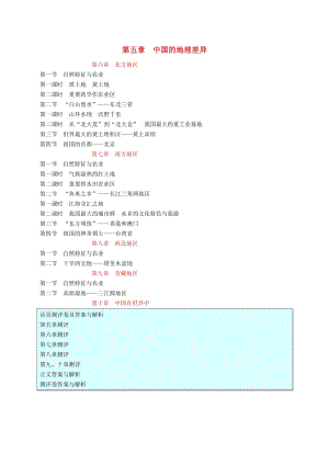 （福建專版）2019春八年級地理下冊 目錄 （新版）新人教版.doc