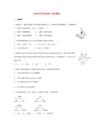 2019九年级化学下册 第11单元 课题1《生活中常见的盐》同步测试 （新版）新人教版.doc