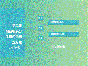 （江蘇專版）2019版高考生物一輪復(fù)習(xí) 第一部分 分子與細(xì)胞 第四單元 細(xì)胞的生命歷程 第二講 觀察根尖分生組織的有絲分裂(實(shí)驗(yàn)課)課件.ppt