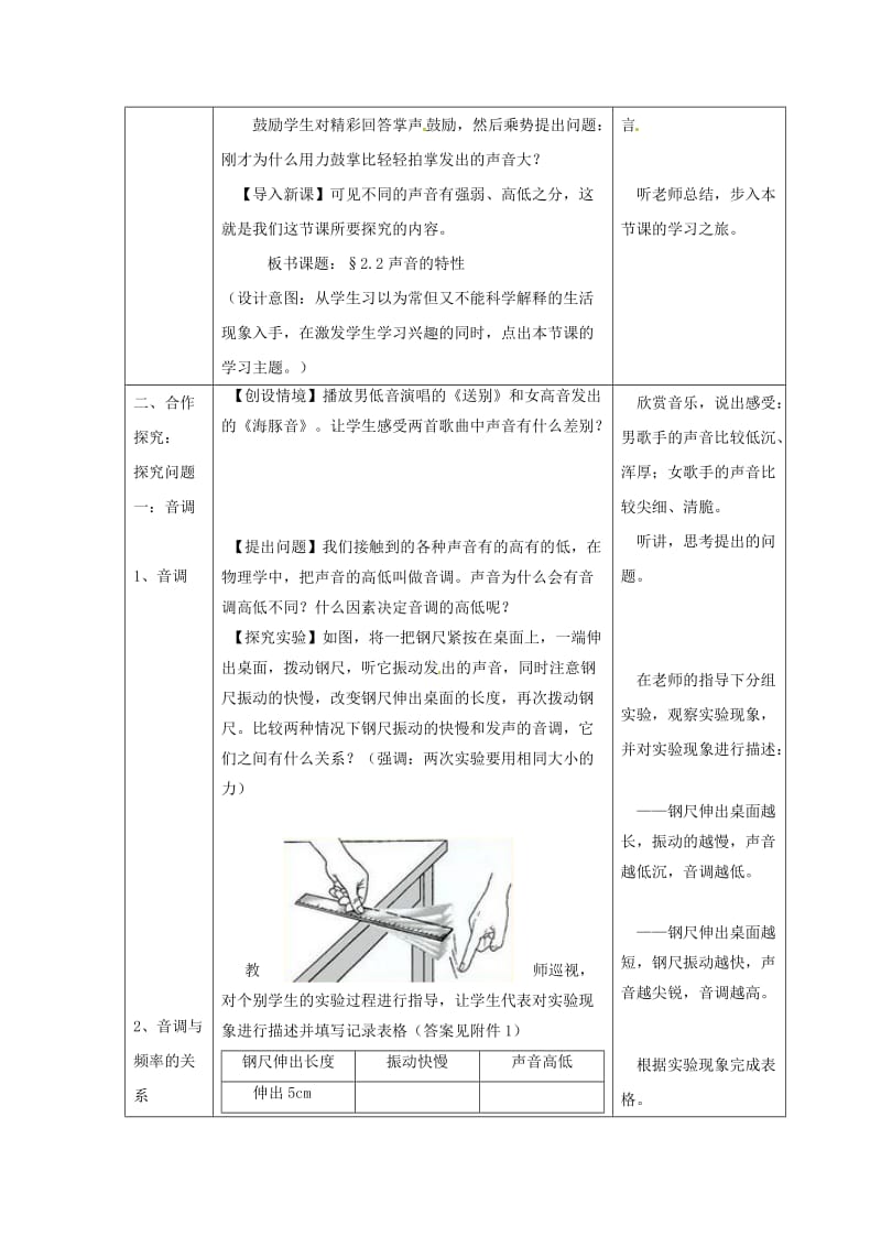 八年级物理上册 第二章 第2节 声音的特性教案 （新版）新人教版.doc_第2页
