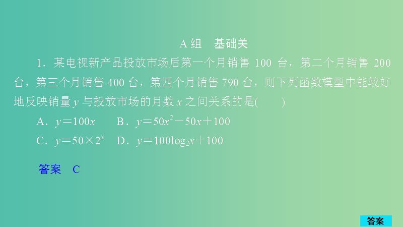 2020版高考數(shù)學(xué)一輪復(fù)習(xí) 第2章 函數(shù)、導(dǎo)數(shù)及其應(yīng)用 第9講 作業(yè)課件 理.ppt_第1頁