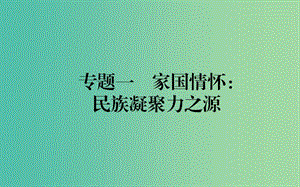 2020版高考語(yǔ)文一輪復(fù)習(xí) 專題1 家國(guó)情懷 民族凝聚力之源課件.ppt